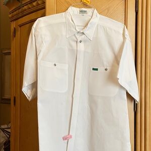 Men’s Guess White Short Sleeve Button Down Shirt size xl
